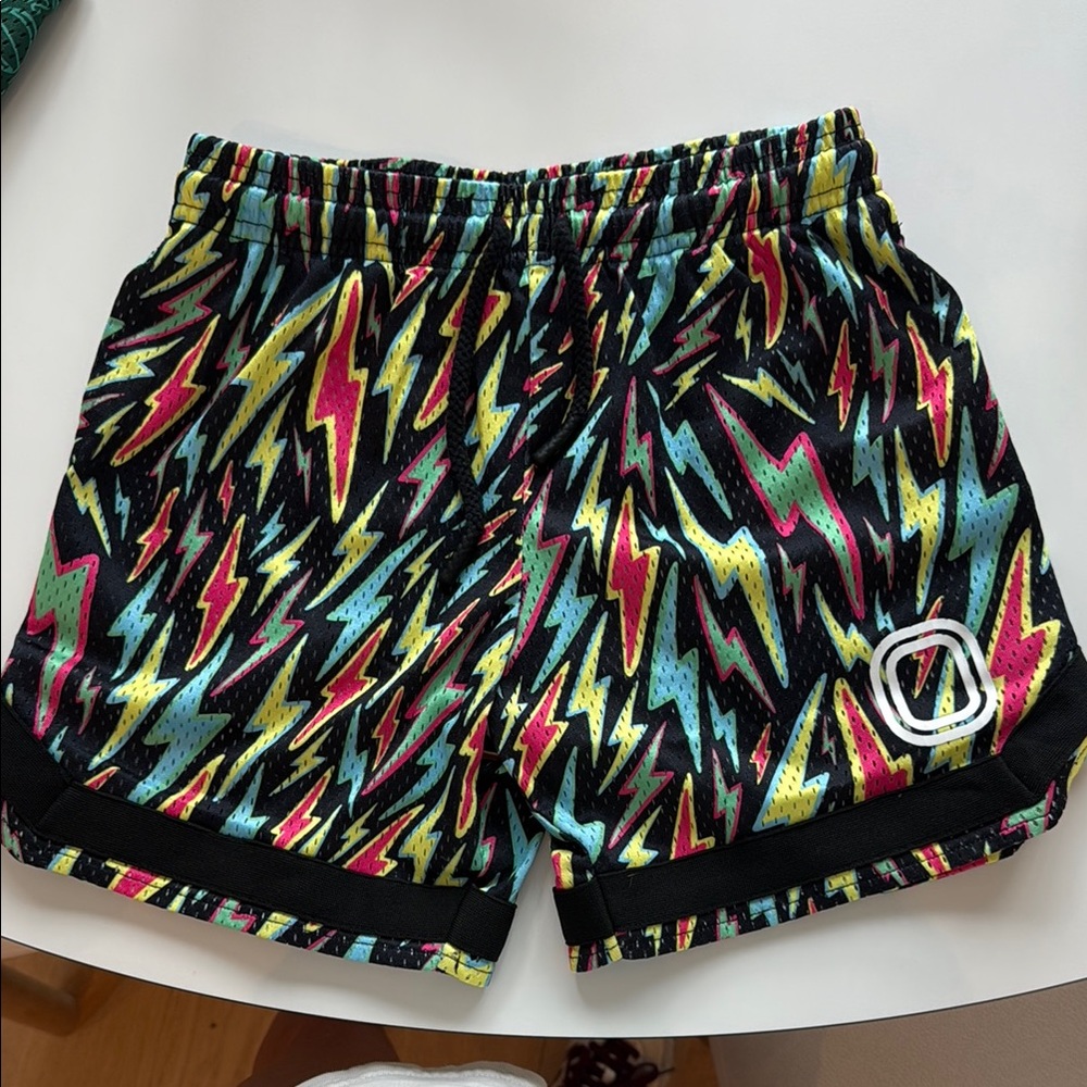 BOYS OVERTIME Colorful Lightning Print Shorts